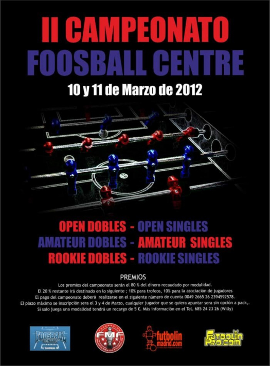 Torneo futbolín Foosball Centre II